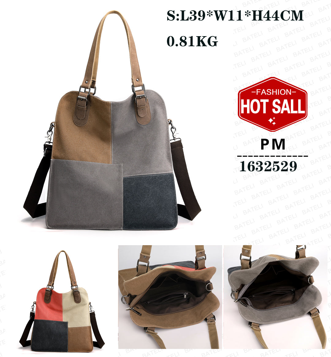 Nuova borsa in tela di cotone - Borsa a tracolla in tela di cotone March Canvas Diamond, alla moda e di alta qualità