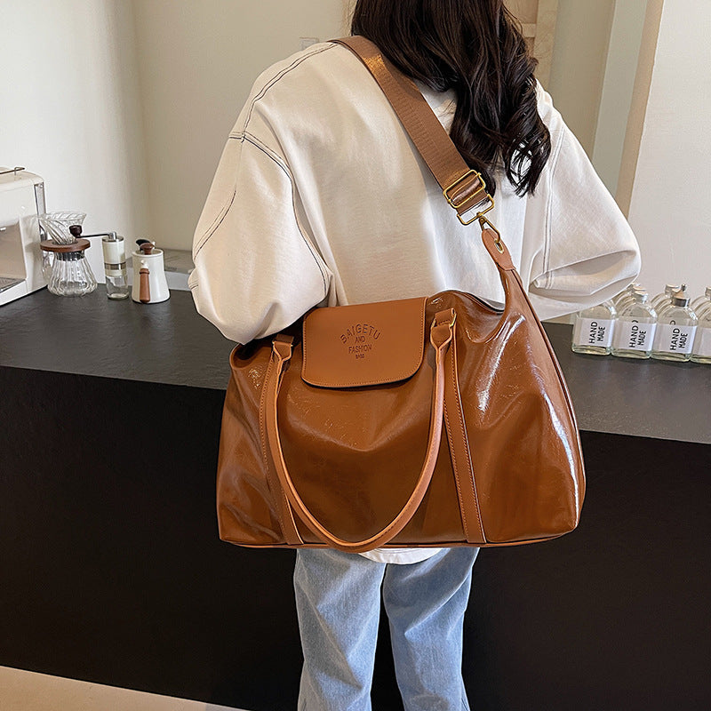 Borsa sportiva a tracolla con separazione per indumenti asciutti e bagnati, borsa da palestra, borsa da viaggio semplice e maneggevole.