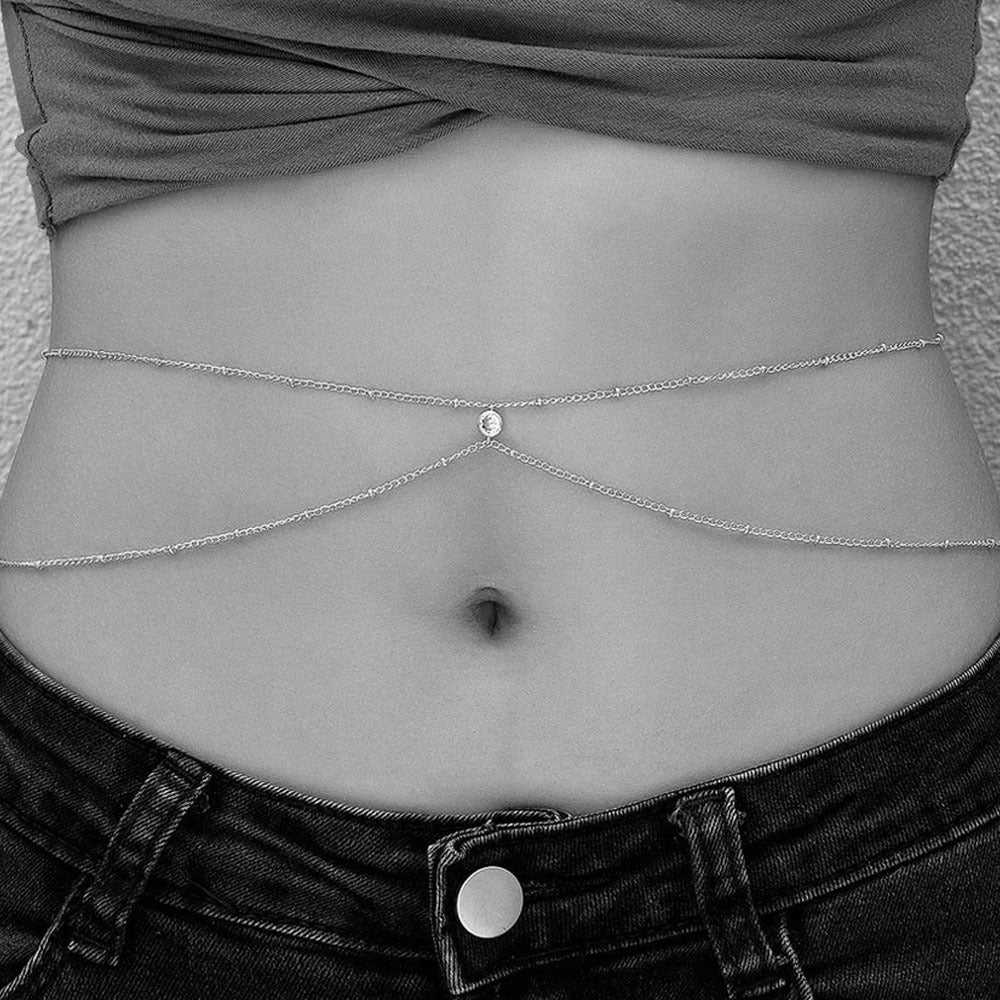 Collana a catena multistrato per il corpo da donna