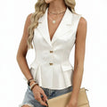 Gilet da completo da donna con scollo a V e bottoni a farfalla