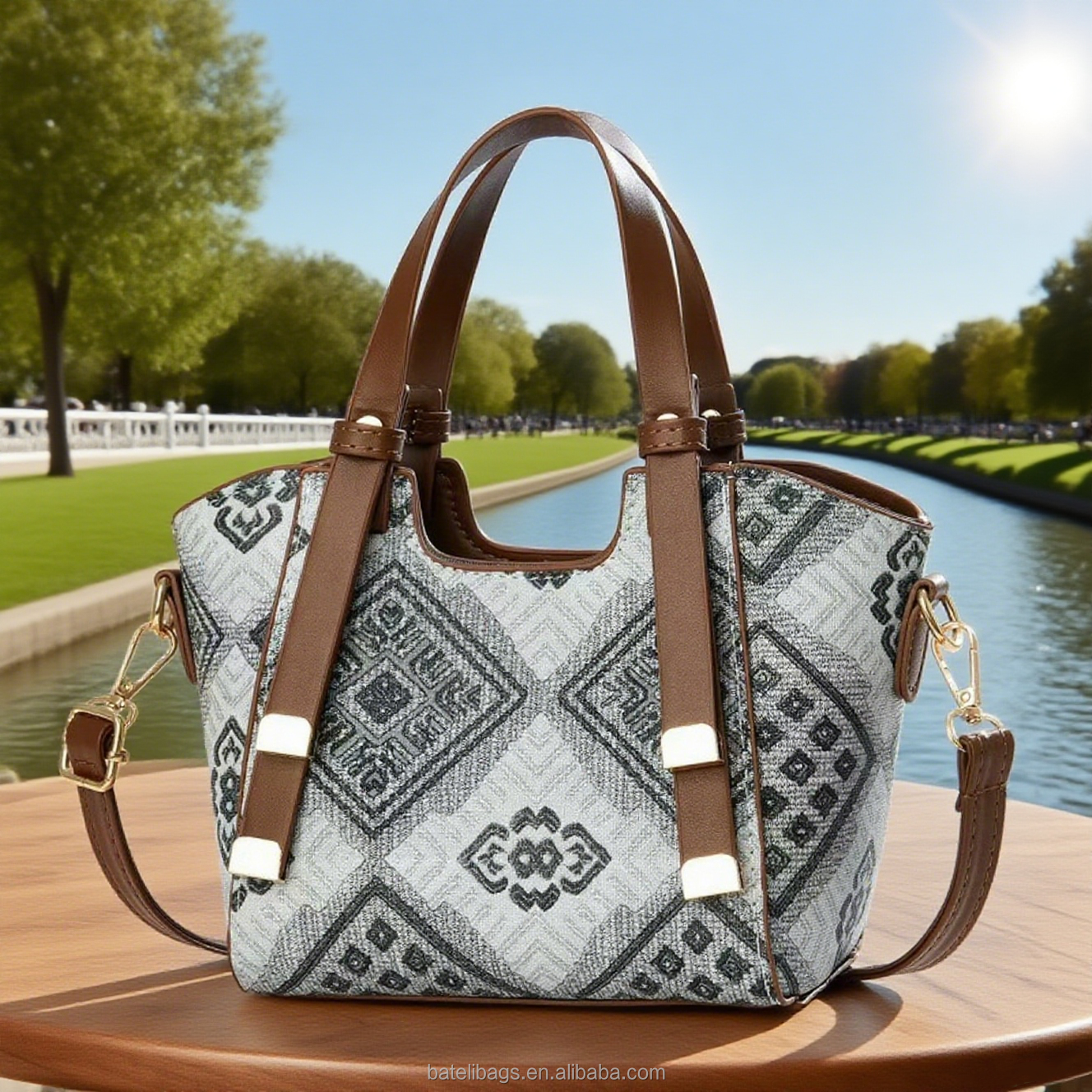 Nuovo modello Borsa a cuscino Boston a tracolla da donna con ricamo jacquard- Borse di lusso da donna