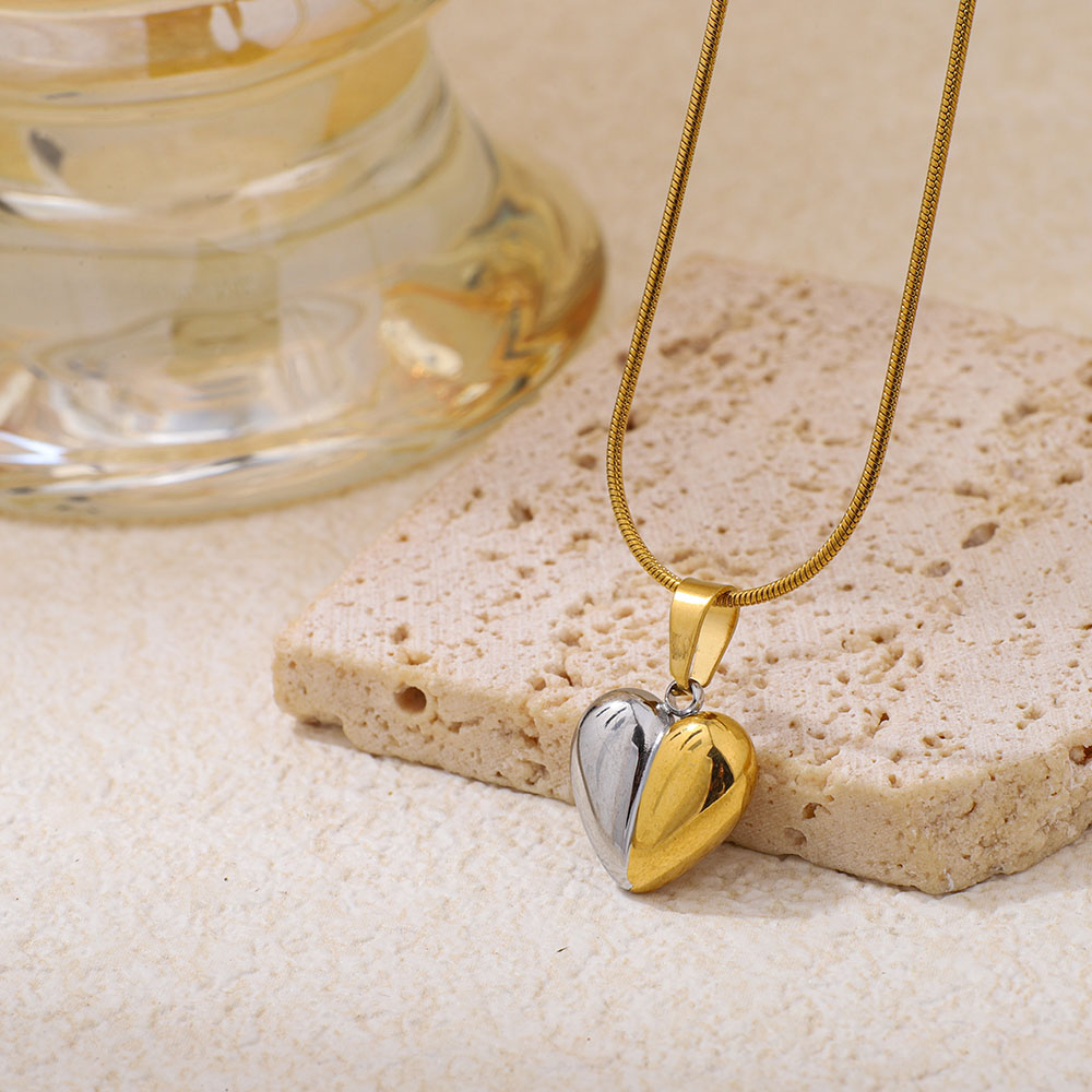 Collane cuore bicolore elegance