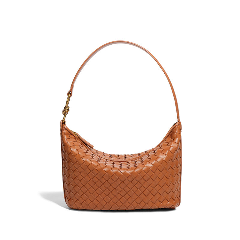 Borsa intrecciata a mano, alla moda, monospalla, a tracolla