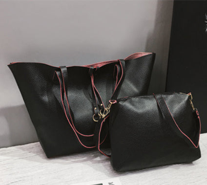 Set di due pezzi con borsa a tracolla da donna con nastro alla moda