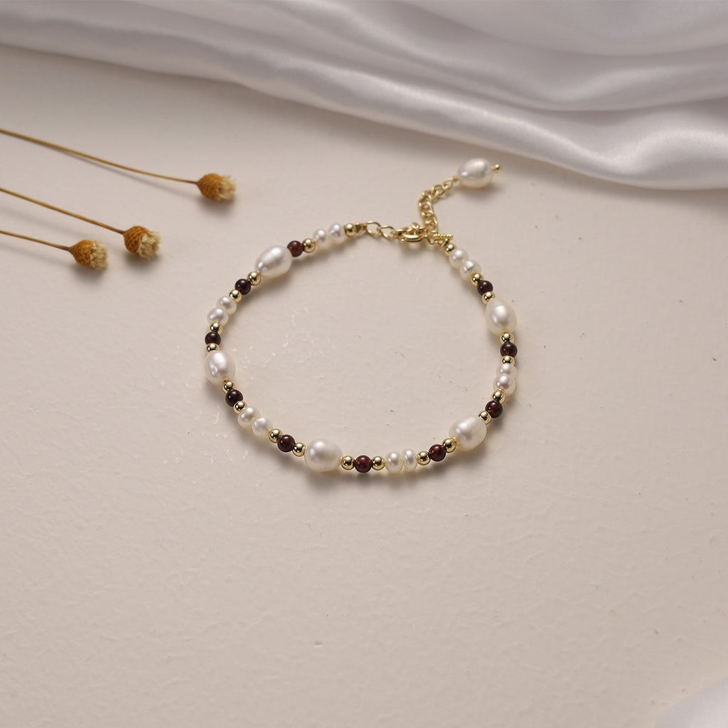 Bracciale da donna con perle d'acqua dolce naturali