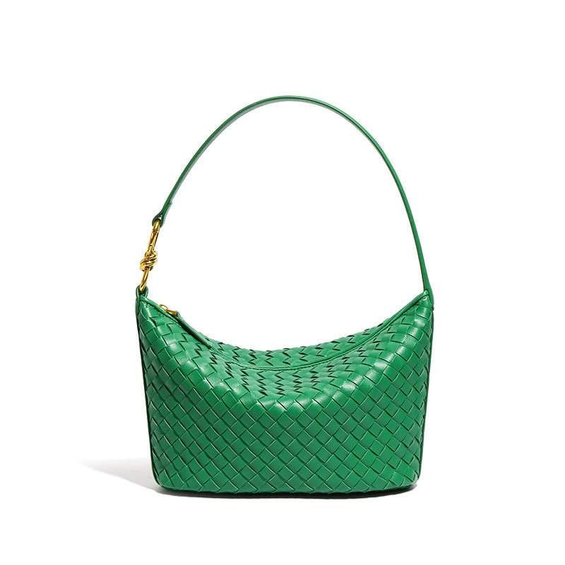 Borsa intrecciata a mano, alla moda, monospalla, a tracolla